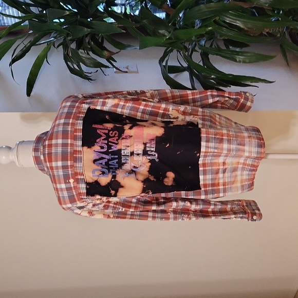 Lucky Brand Button-up Band Shirt Bleach Dyed Worn Florida Georgia Line Dayum - Picture 4 of 9